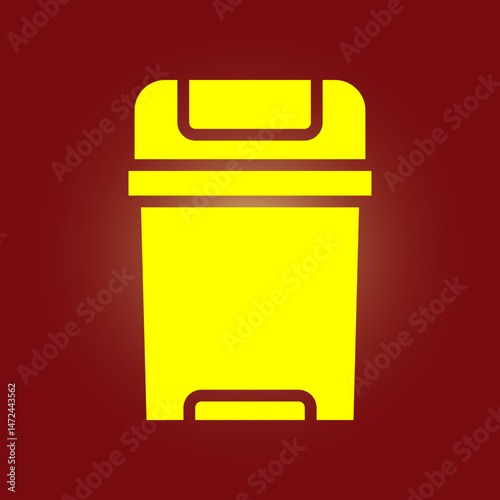 Dustbin trendy artwork beauteous abstract vector illustration colorful useful design