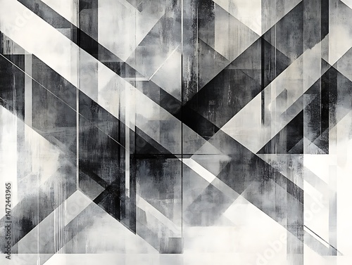 Abstract geometric shapes in grayscale