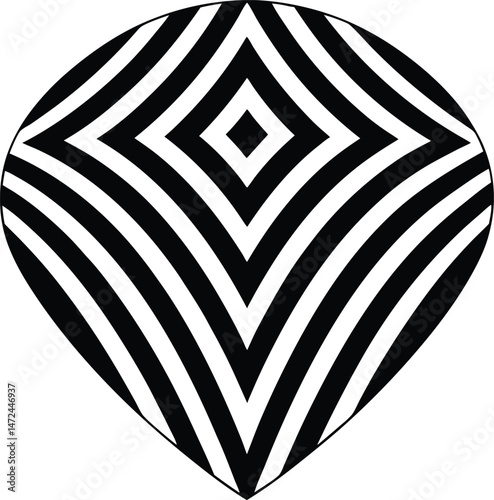 black and white heart