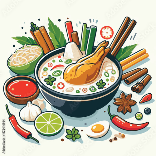 chicken, food, bowl, thai, asian, coconut, galangal, soup, dinner, thailand, spicy, lime, milk, background, tom kha, coconut soup, chili, creamy, cuisine, mushroom, gai, tom, sour, tom kha gai, thai f