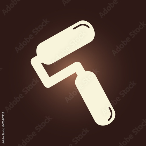 Paint roller trendy artwork perfect abstract vector illustration colorful useful design