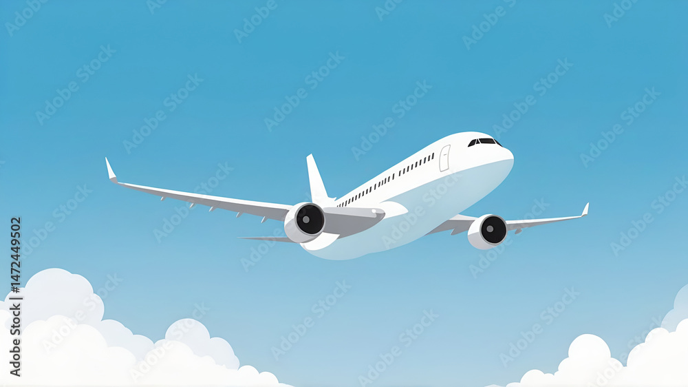Obraz premium airplane flying in the sky