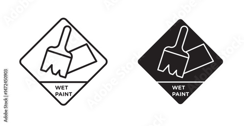 Wet paint sign