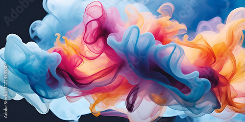 abstract colorful background with smoke