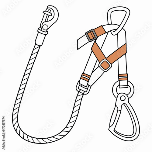 Safety Harness and Fall Arrest System Vector Minimal Scalable Design