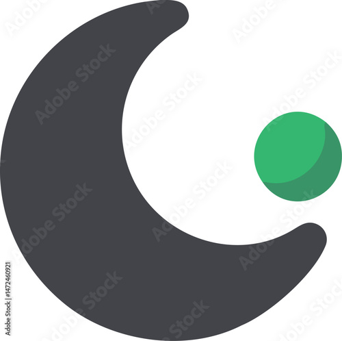 Night mode icon vector flat style