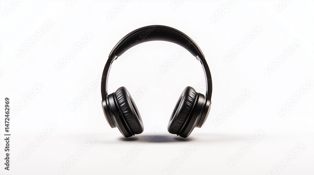 Fototapeta premium noice cancellation headphones isolated on white background modern gadget
