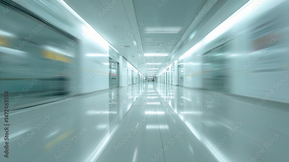 Abstract Hospital Interior Corridor with Blurred Effects and Lighting Abstract Hospital Interior Corridor with Blurred Effects and Lighting
