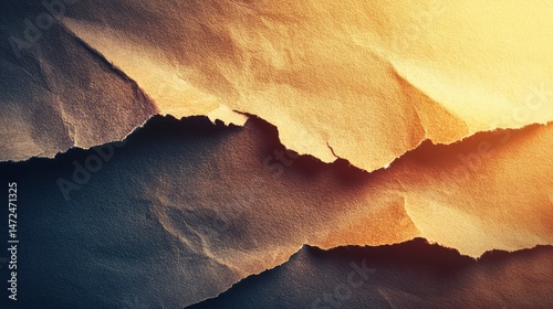 Textured Paper Layers in Warm Golden and Cool Gray Tones