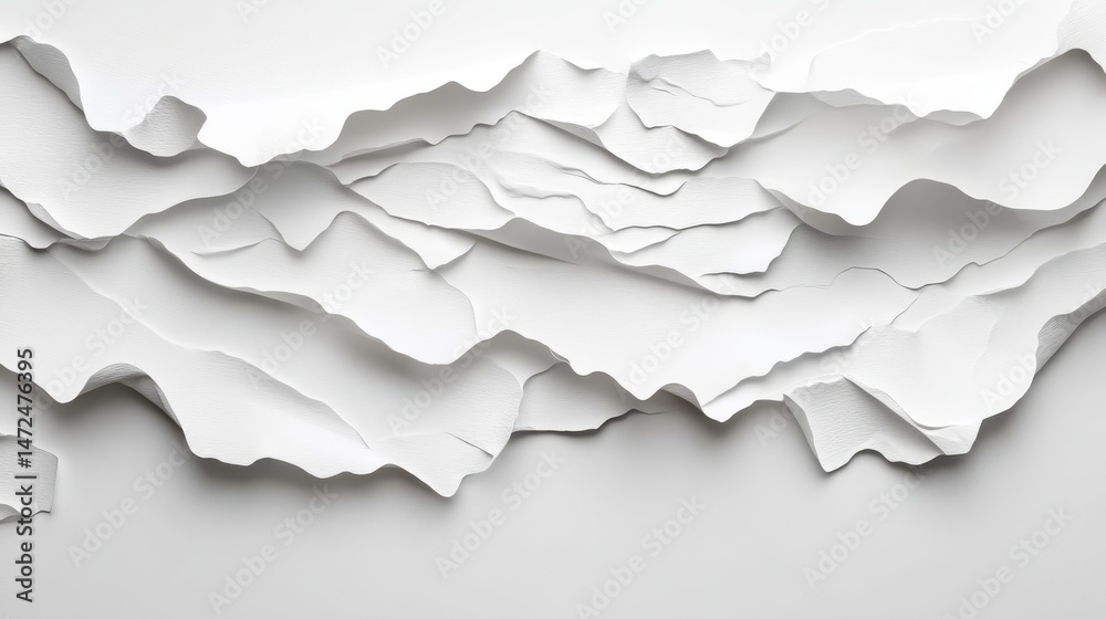 Obraz premium Abstract Layered White Peeling Paint Texture on Gray Background