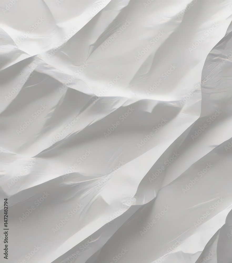 Fototapeta premium Soft, creased white paper texture with visible fibers , white paper, scrapbooking