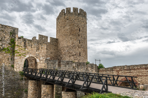 Zindan Gate, one of the gates in the complex of Belgrade Fortress in Belgrade, Serbia. Finished between 1440 and 1456, it is one of the landmarks of the fortress.