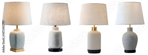 table lamp, bedside lamps, desk lamp isolated on white