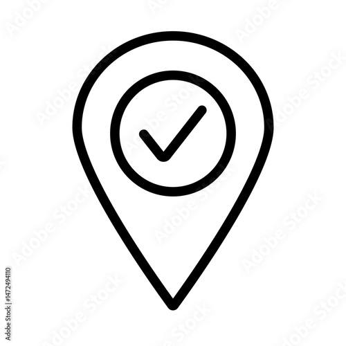 Location pin icon flat design. Map pin place marker. Location marker simple icon. Map marker pointer icon. Vector illustration 