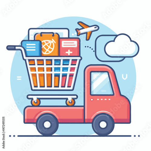 trolley, retail, market, supermarket, sale, business, store, shop, purchase, cart, commerce, buy, basket, background, isolated, food, object, customer, shopping, illustration, grocery, metal, vector, 
