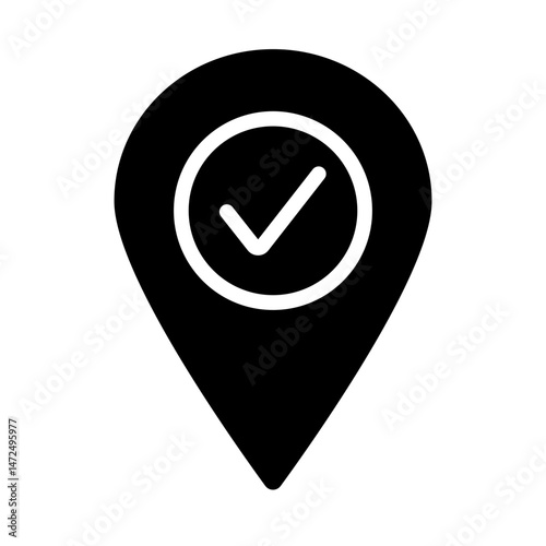 Location pin icon flat design. Map pin place marker. Location marker simple icon. Map marker pointer icon. Vector illustration 