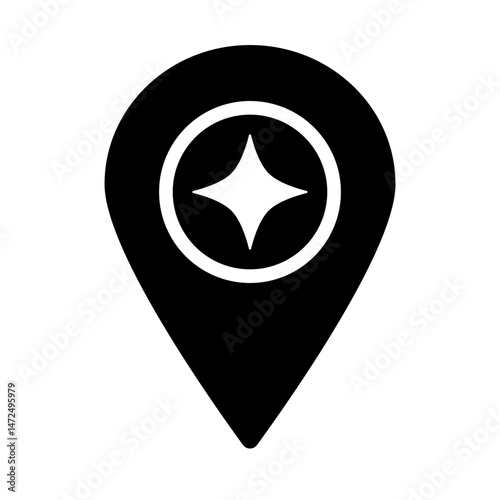 Location pin icon flat design. Map pin place marker. Location marker simple icon. Map marker pointer icon. Vector illustration 