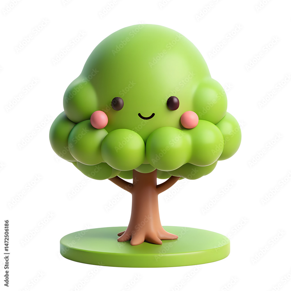 Fototapeta premium green apple tree isolated on white background. Transparent PNG file available with high quality.