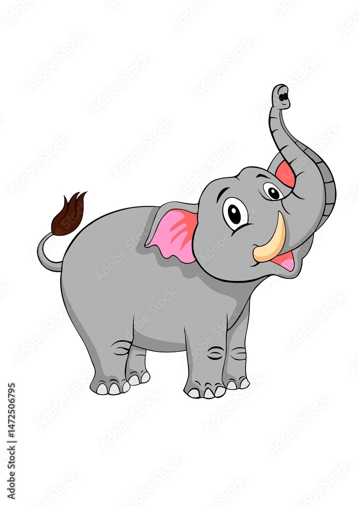 Obraz premium elephant animal vector design, design, vector, animal, cartoon, elephant, cute
