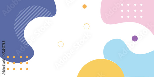 Abstract memphis background. Fluid shapes composition. Eps10 vector