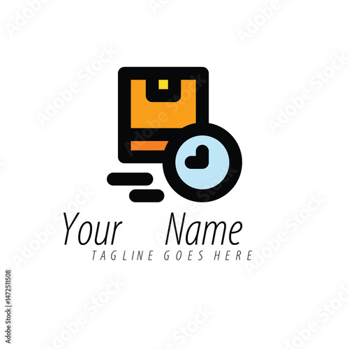Fast Delivery Logo Design. Express Shipping and Logistics