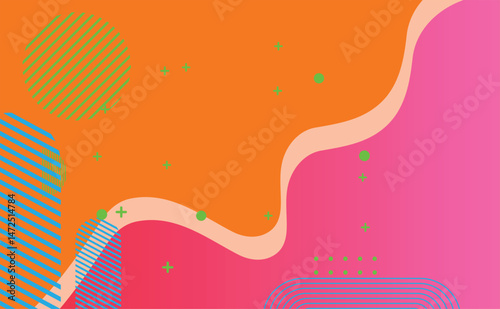 Abstract background with geometric shapes. Vector illustration in flat style. Design element for poster, card, banner, flyer.