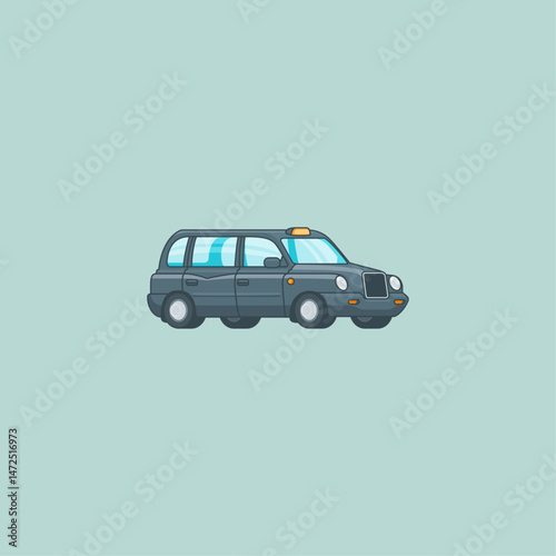 Taxi cab icon logo flat vector design