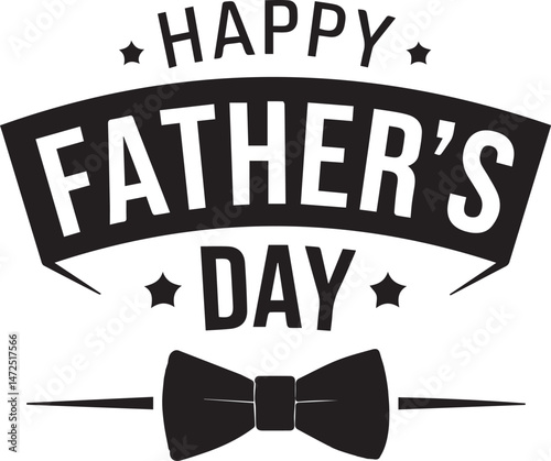 Happy Fathers Day typography design vector illustration