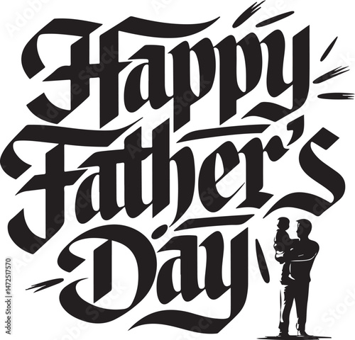 Happy Fathers Day typography design vector illustration