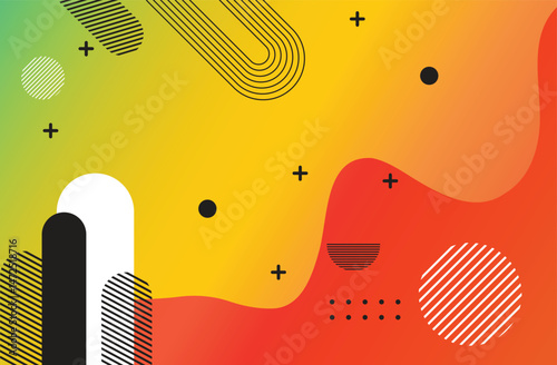Abstract background with geometric shapes. Vector illustration in flat style. Design element for poster, card, banner, flyer.