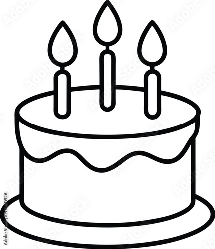 birthday cake vector illustration
