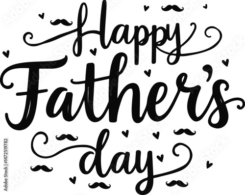 Happy Fathers Day typography design vector illustration