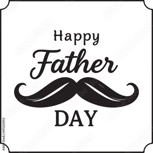 Happy Fathers Day typography design vector illustration