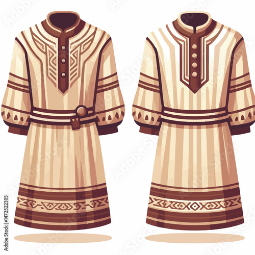 vector, illustration, drawing, apparel, clothing, tunic, sketch, outline, female, top, template, fashion, dress, woman, white, shirt, isolated, technical, sleeve, fabric, textile, style, casual, vinta