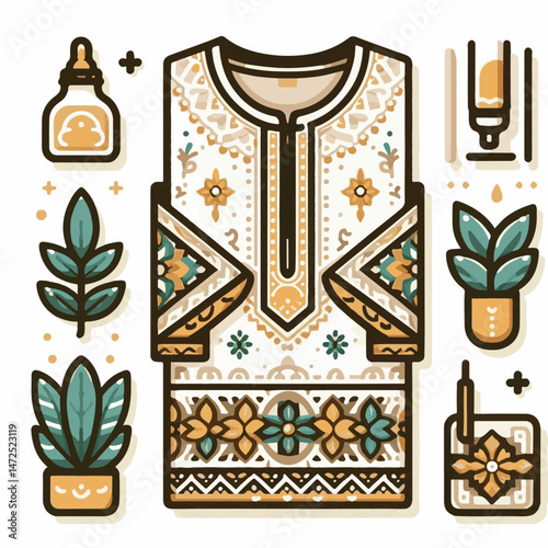 vector, illustration, drawing, apparel, clothing, tunic, sketch, outline, female, top, template, fashion, dress, woman, white, shirt, isolated, technical, sleeve, fabric, textile, style, casual, vinta