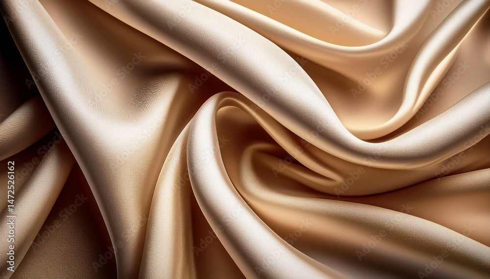 Fototapeta premium close up of beige silk background