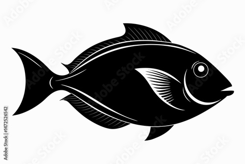 surgeonfish sihouette black vector