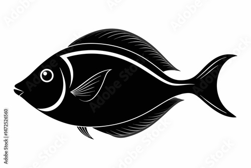 surgeonfish sihouette black vector