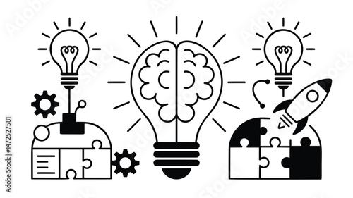 This graphic depicts the synergy of creativity, technology, and problem-solving