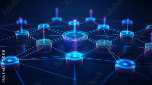 Innovative technology action digital network visual representation virtual environment futuristic viewpoint connectivity concept