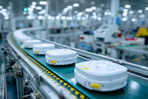 Medical device assembly line producing portable