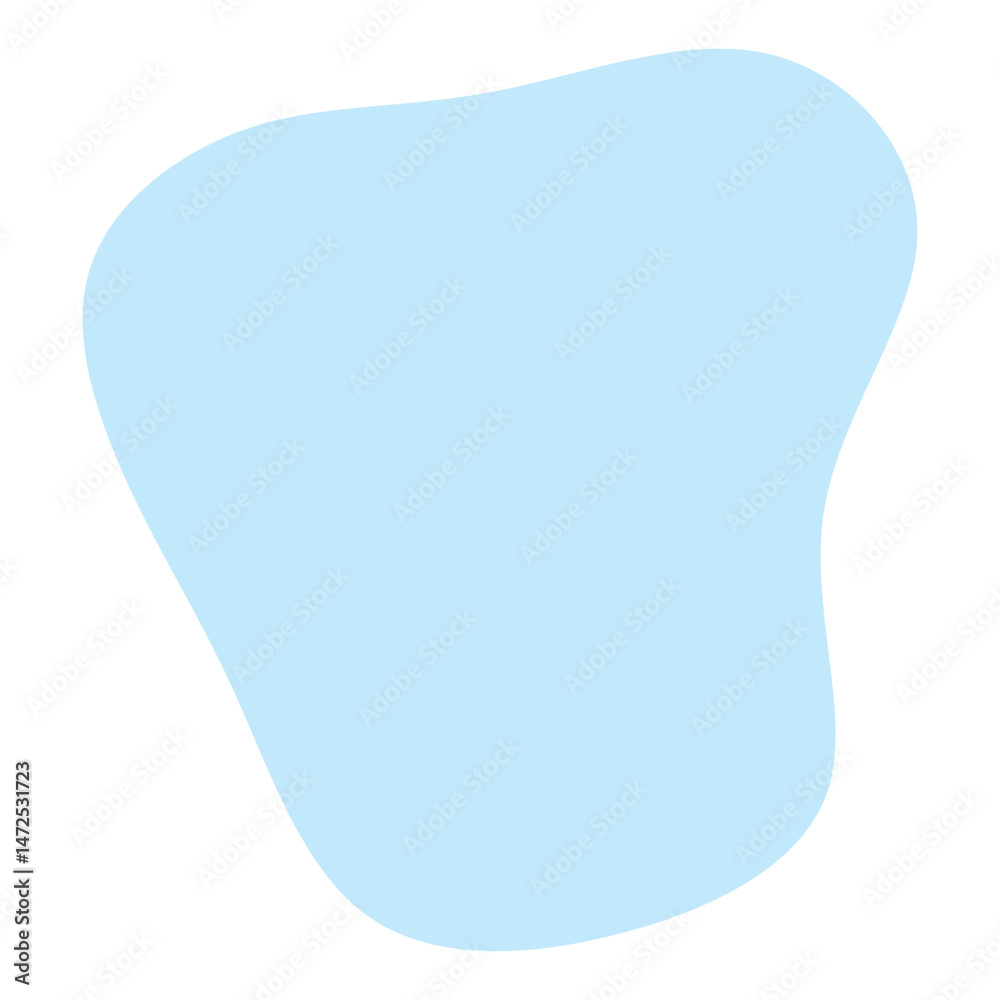 A light blue abstract organic shape blob
A light blue abstract organic shape blob