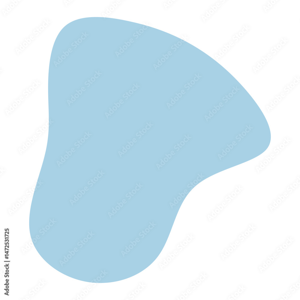 A light blue abstract organic shape blob
A light blue abstract organic shape blob