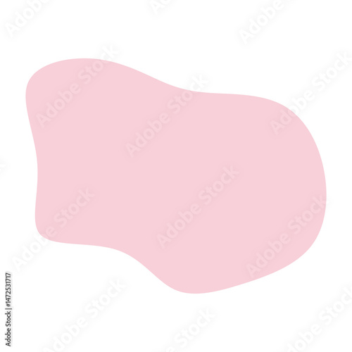 A light pink abstract organic shape blob	

