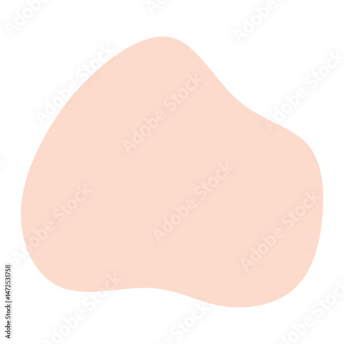 A light orange abstract organic shape blob	
