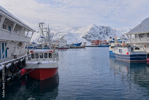 Arctic fishing fleet in Honningsvag Norway