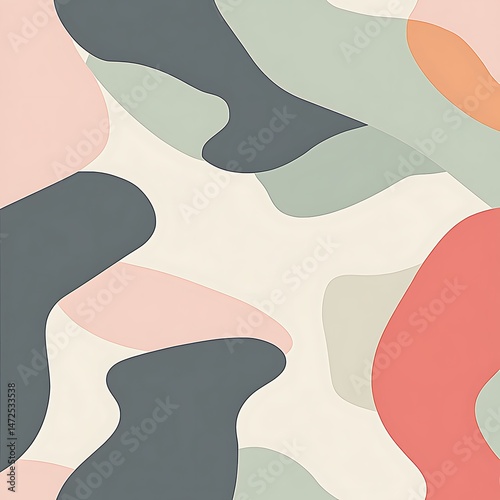 Wallpaper Mural Abstract camouflage pattern with soft colors Torontodigital.ca