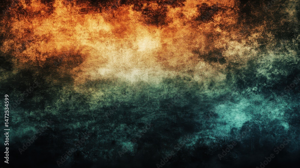 Obraz premium Colorful Abstract Background with Orange, Blue, and Dark Textures