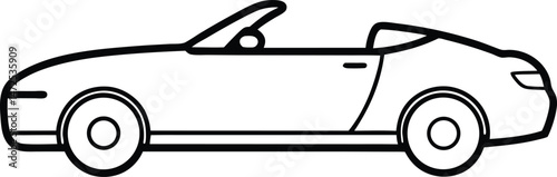 vector illustration of a convertible car