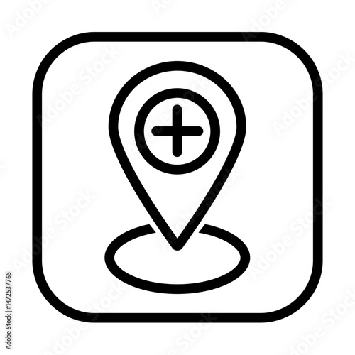 Location pin icon flat design. Map pin place marker. Location marker simple icon. Map marker pointer icon. Vector illustration 